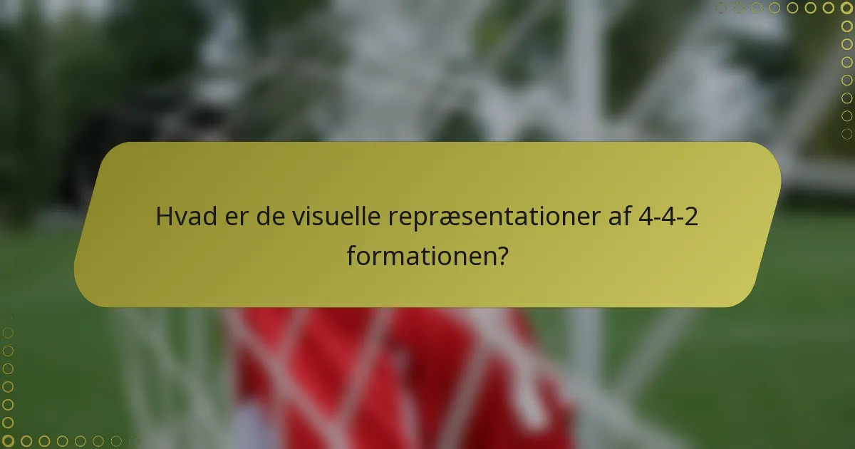 Hvad er de visuelle repræsentationer af 4-4-2 formationen?